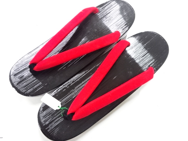 JAPANESE UNUSED PAULOWNIA GETA (25cm)  / LACQUERED